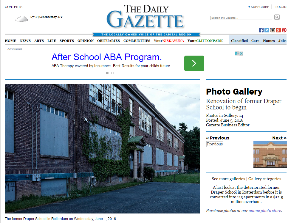 Daily Gazette slideshow of what will become Draper Lofts Apartments in Rotterdam, NY